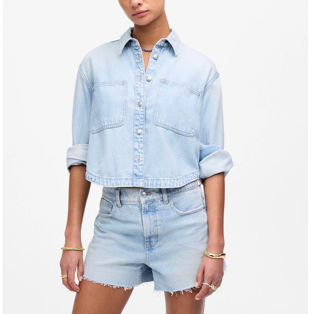 NWT Madewell The Perfect Vintage Jean Short Comfort Stretch Foster Wash Size 25